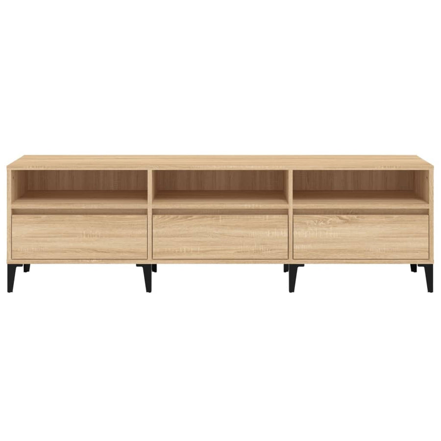 Tv-Meubel 150X30X44,5 Cm Bewerkt Hout Kleurig 150 x 30 x 44.5 cm Sonoma eiken