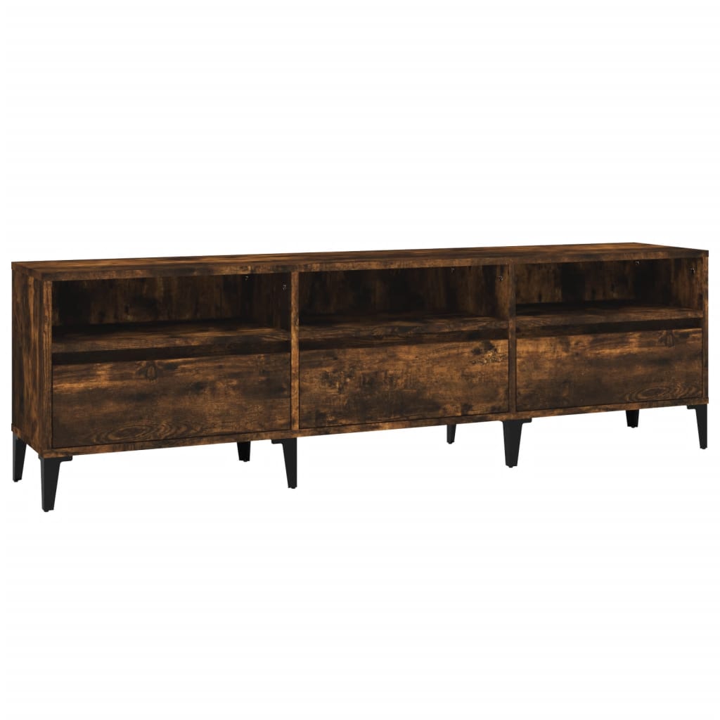 Tv-Meubel 150X30X44,5 Cm Bewerkt Hout Kleurig 150 x 30 x 44.5 cm Gerookt eiken