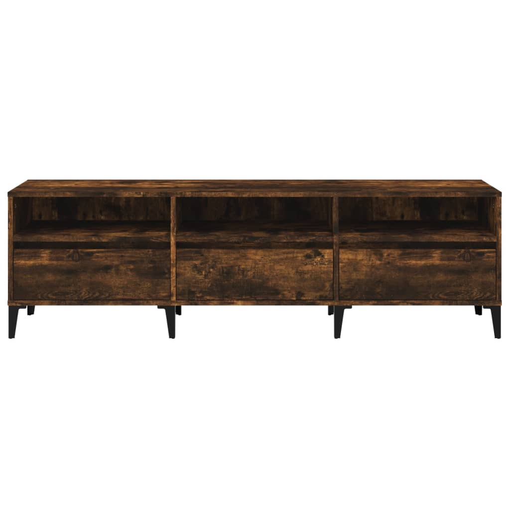 Tv-Meubel 150X30X44,5 Cm Bewerkt Hout Kleurig 150 x 30 x 44.5 cm Gerookt eiken