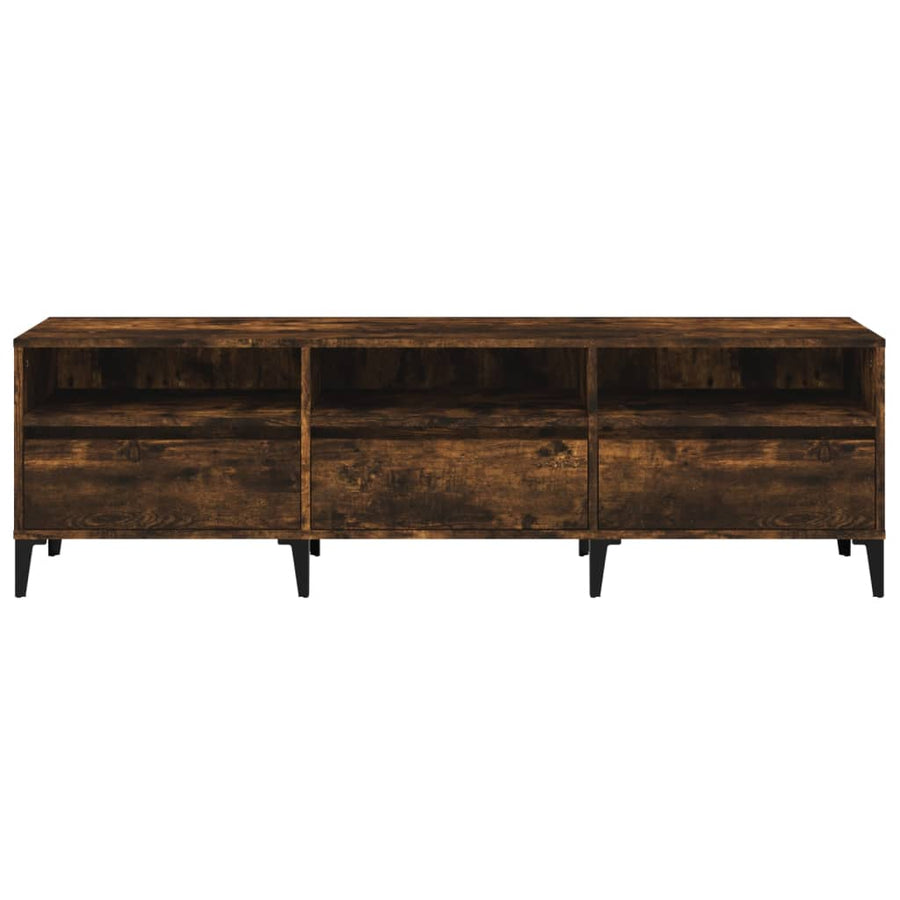 Tv-Meubel 150X30X44,5 Cm Bewerkt Hout Kleurig 150 x 30 x 44.5 cm Gerookt eiken