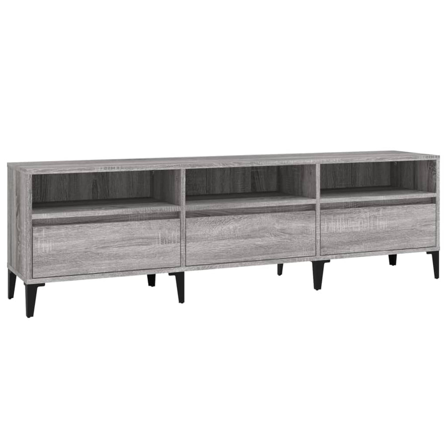 Tv-Meubel 50X30X44,5 Cm Bewerkt Hout Eikenkleurig 150 x 30 x 44.5 cm Grijs sonoma