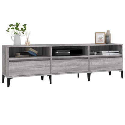 Tv-Meubel 50X30X44,5 Cm Bewerkt Hout Eikenkleurig 150 x 30 x 44.5 cm Grijs sonoma