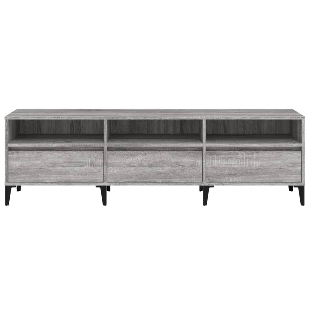 Tv-Meubel 50X30X44,5 Cm Bewerkt Hout Eikenkleurig 150 x 30 x 44.5 cm Grijs sonoma