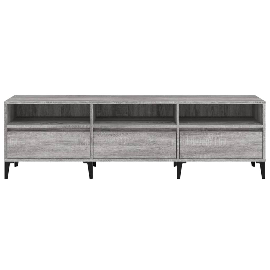 Tv-Meubel 50X30X44,5 Cm Bewerkt Hout Eikenkleurig 150 x 30 x 44.5 cm Grijs sonoma