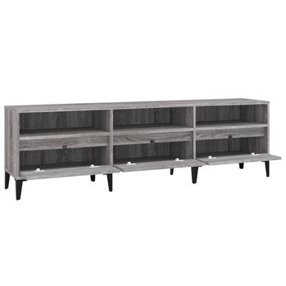 Tv-Meubel 50X30X44,5 Cm Bewerkt Hout Eikenkleurig 150 x 30 x 44.5 cm Grijs sonoma