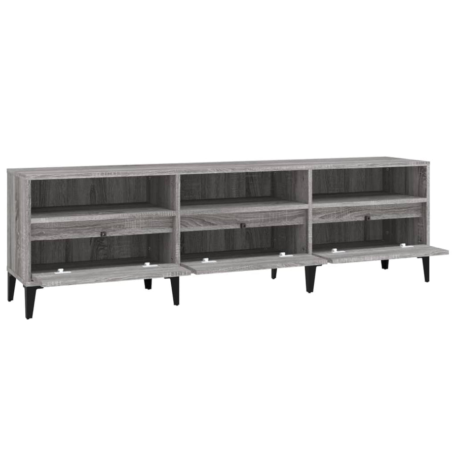Tv-Meubel 50X30X44,5 Cm Bewerkt Hout Eikenkleurig 150 x 30 x 44.5 cm Grijs sonoma