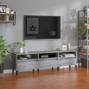 Tv-meubel 150x30x44,5 cm grijs sonoma eiken