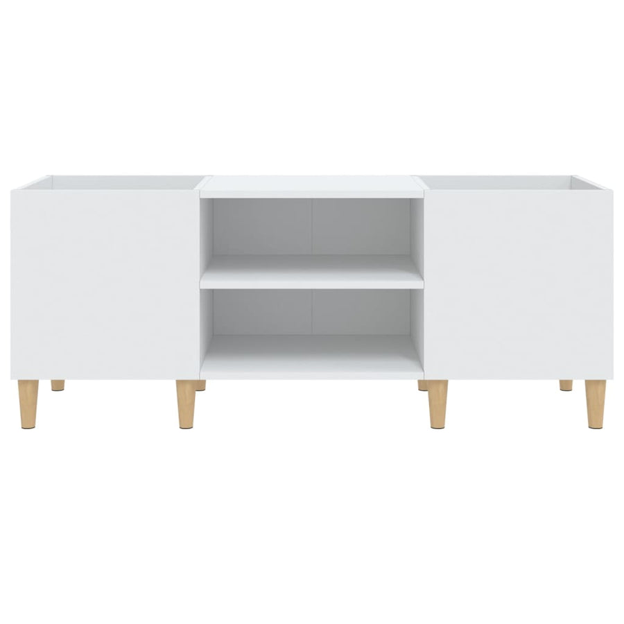 Platenkast 121X38X48 Cm Bewerkt Hout Wit