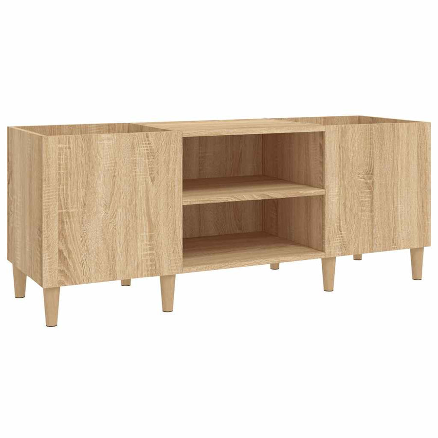 Platenkast Bewerkt Hout Kleurig 121 x 38 x 48 cm Sonoma eiken
