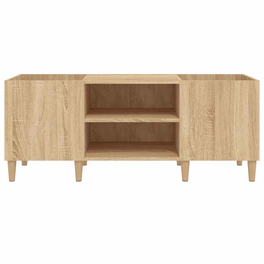 Platenkast Bewerkt Hout Kleurig 121 x 38 x 48 cm Sonoma eiken