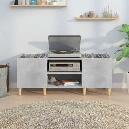 Platenkast 121X38X48 Cm Bewerkt Hout Betongrijs