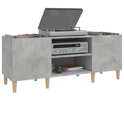 Platenkast 121X38X48 Cm Bewerkt Hout Betongrijs