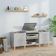 Platenkast 121x38x48 cm bewerkt hout betongrijs