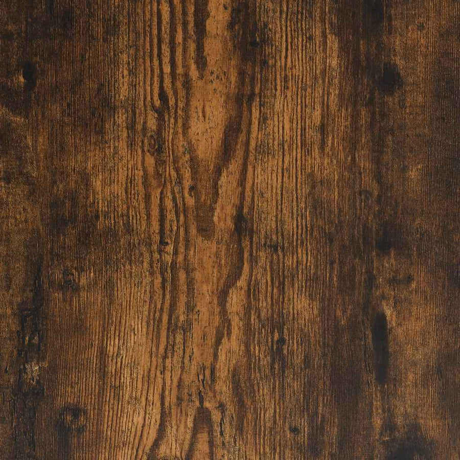 Platenkast Bewerkt Hout Kleurig 121 x 38 x 48 cm Gerookt eiken