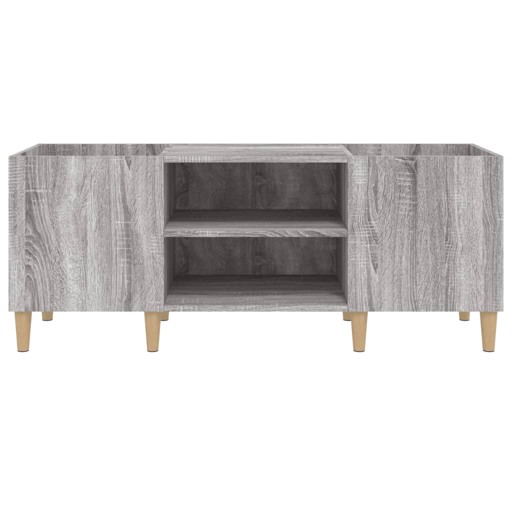 Platenkast 121X38X48 Cm Bewerkt Hout Grijs Sonoma Eikenkleurig