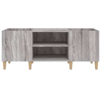 Platenkast 121X38X48 Cm Bewerkt Hout Grijs Sonoma Eikenkleurig