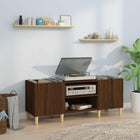 Platenkast 121x38x48 cm bewerkt hout bruin