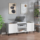 Record cabinet 121x38x48 cm treated wood white