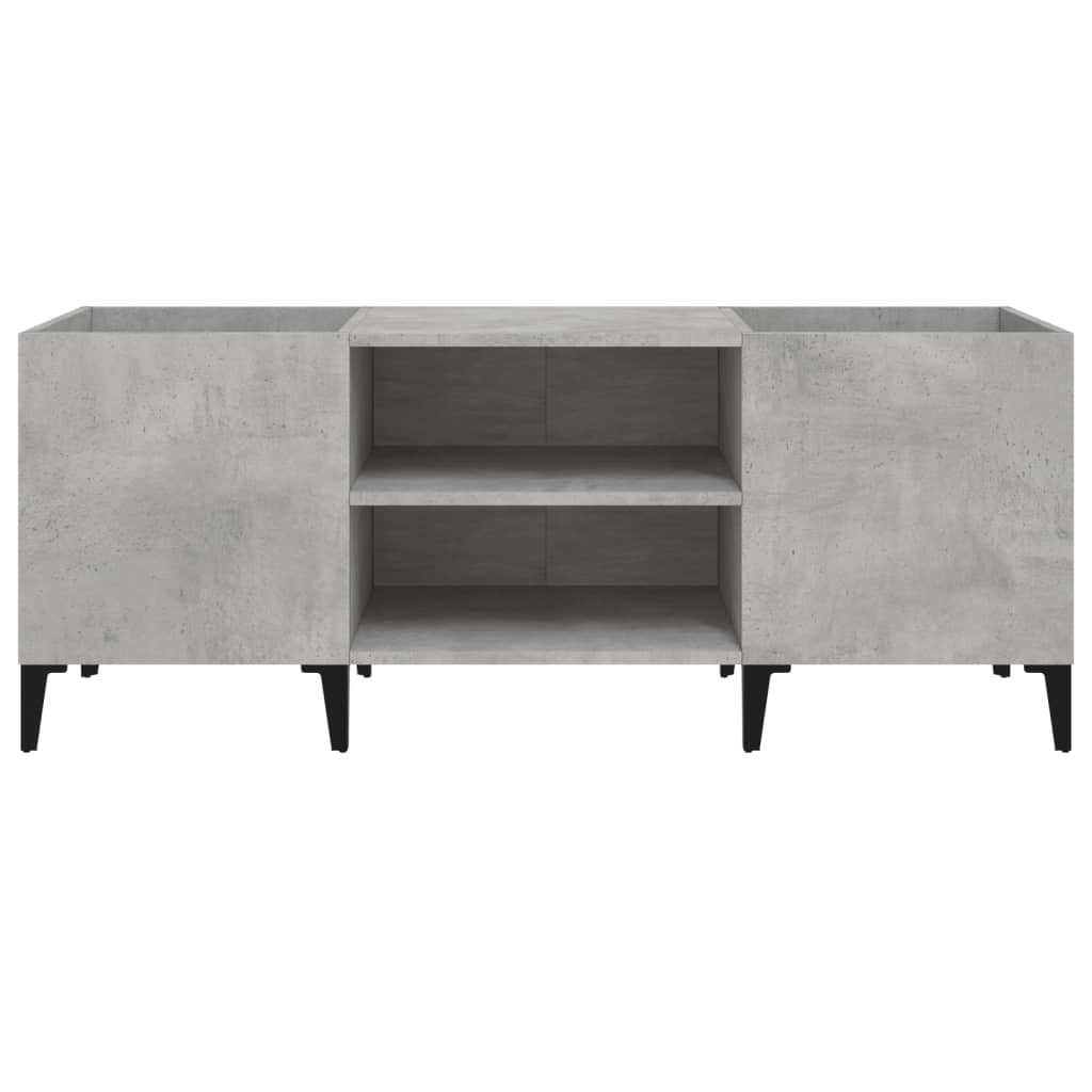 Platenkast 121X38X48 Cm Bewerkt Hout Betongrijs