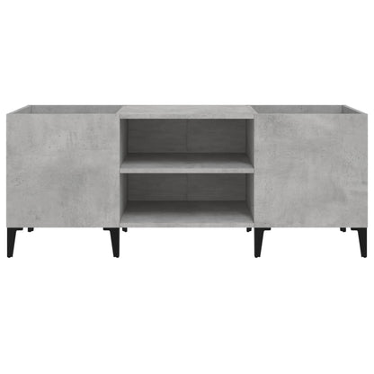 Platenkast 121X38X48 Cm Bewerkt Hout Betongrijs