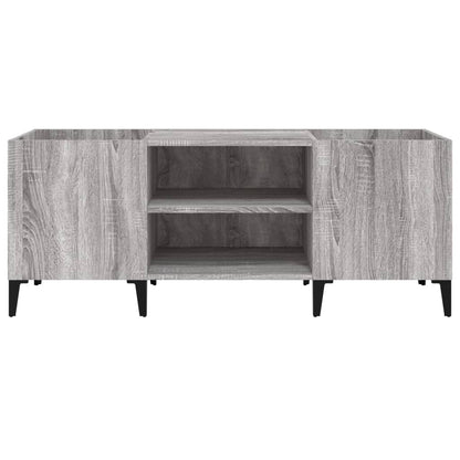 Platenkast 121X38X48 Cm Bewerkt Hout Grijs Sonoma Eikenkleurig
