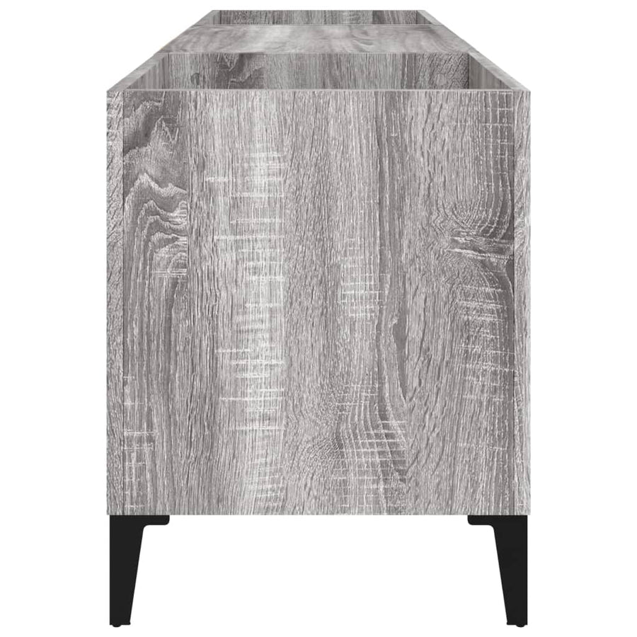 Platenkast 121X38X48 Cm Bewerkt Hout Grijs Sonoma Eikenkleurig