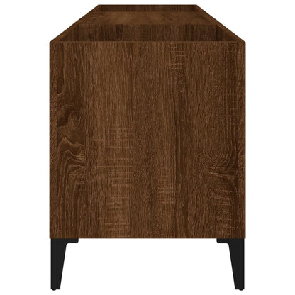 Platenkast 121X38X48 Cm Bewerkt Hout Bruin Eikenkleur 121 x 38 x 48 cm Bruineiken