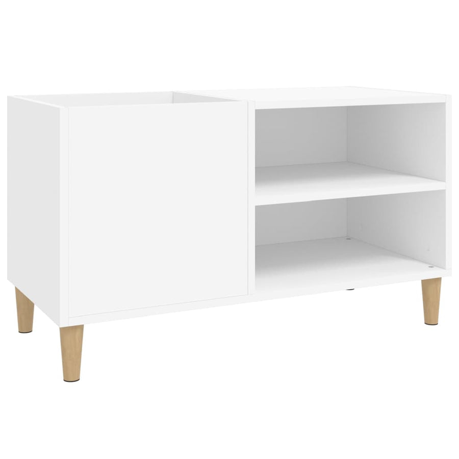 Platenkast 84,5X38X48 Cm Bewerkt Hout Wit