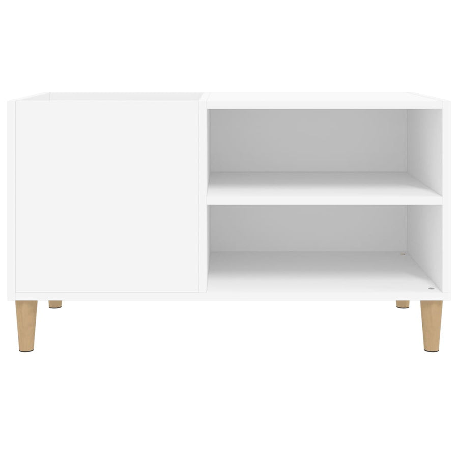 Platenkast 84,5X38X48 Cm Bewerkt Hout Wit