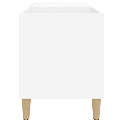Platenkast 84,5X38X48 Cm Bewerkt Hout Wit
