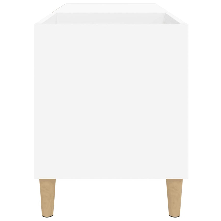 Platenkast 84,5X38X48 Cm Bewerkt Hout Wit