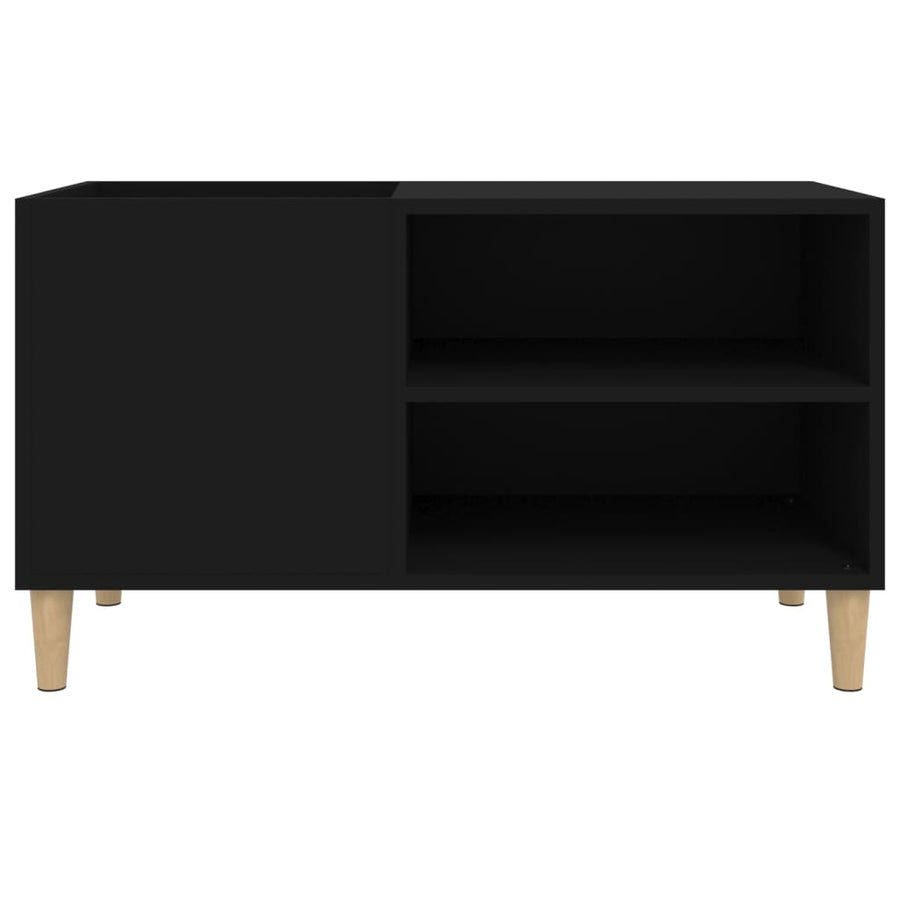Platenkast 84,5X38X48 Cm Bewerkt Hout Zwart