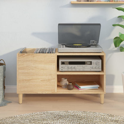 Platenkast 84,5X38X48 Cm Bewerkt Hout Sonoma Eikenkleurig 1 84.5 x 38 x 48 cm