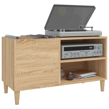 Platenkast 84,5X38X48 Cm Bewerkt Hout Sonoma Eikenkleurig 1 84.5 x 38 x 48 cm