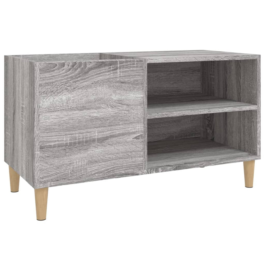 Platenkast 84,5X38X48 Cm Bewerkt Hout Grijs Sonoma Eikenkleurig