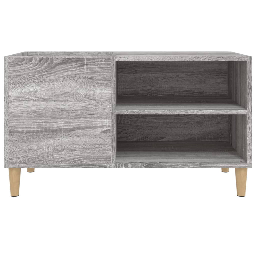 Platenkast 84,5X38X48 Cm Bewerkt Hout Grijs Sonoma Eikenkleurig