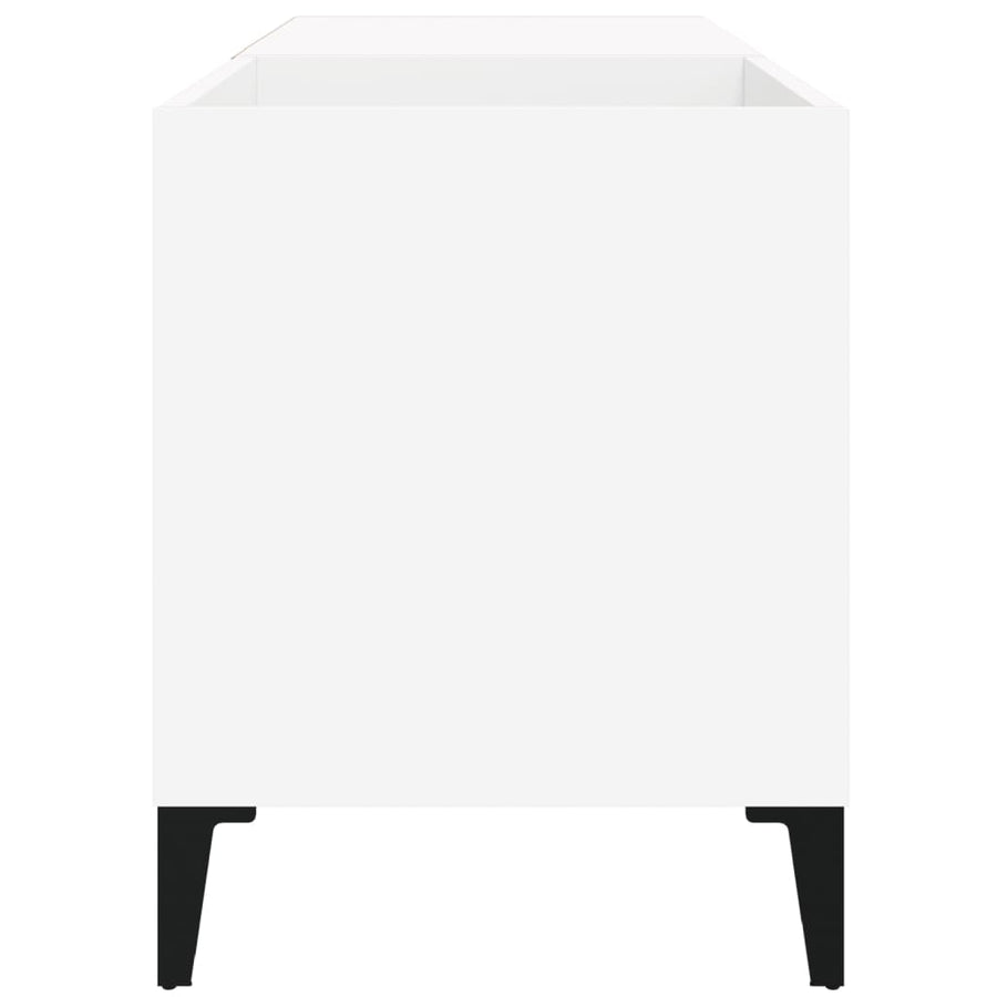 Platenkast 84,5X38X48 Cm Bewerkt Hout 84.5 x 38 x 48 cm Wit