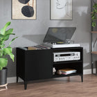 Record cabinet 84.5x38x48 cm treated wood black
