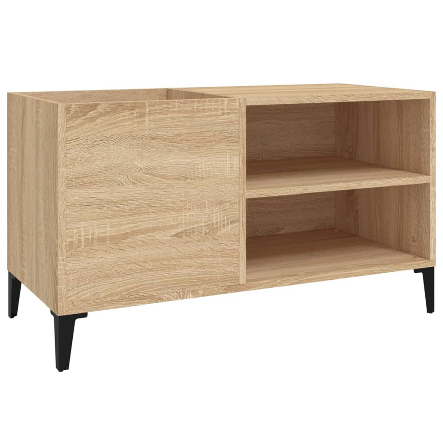 Platenkast 84,5X38X48 Cm Bewerkt Hout Kleurig 84.5 x 38 x 48 cm Sonoma eiken