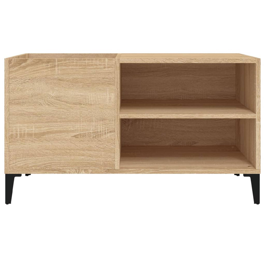 Platenkast 84,5X38X48 Cm Bewerkt Hout Kleurig 84.5 x 38 x 48 cm Sonoma eiken