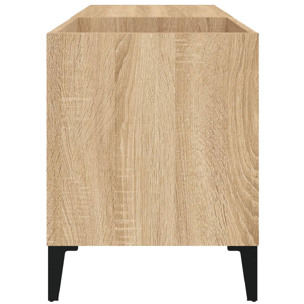 Platenkast 84,5X38X48 Cm Bewerkt Hout Kleurig 84.5 x 38 x 48 cm Sonoma eiken