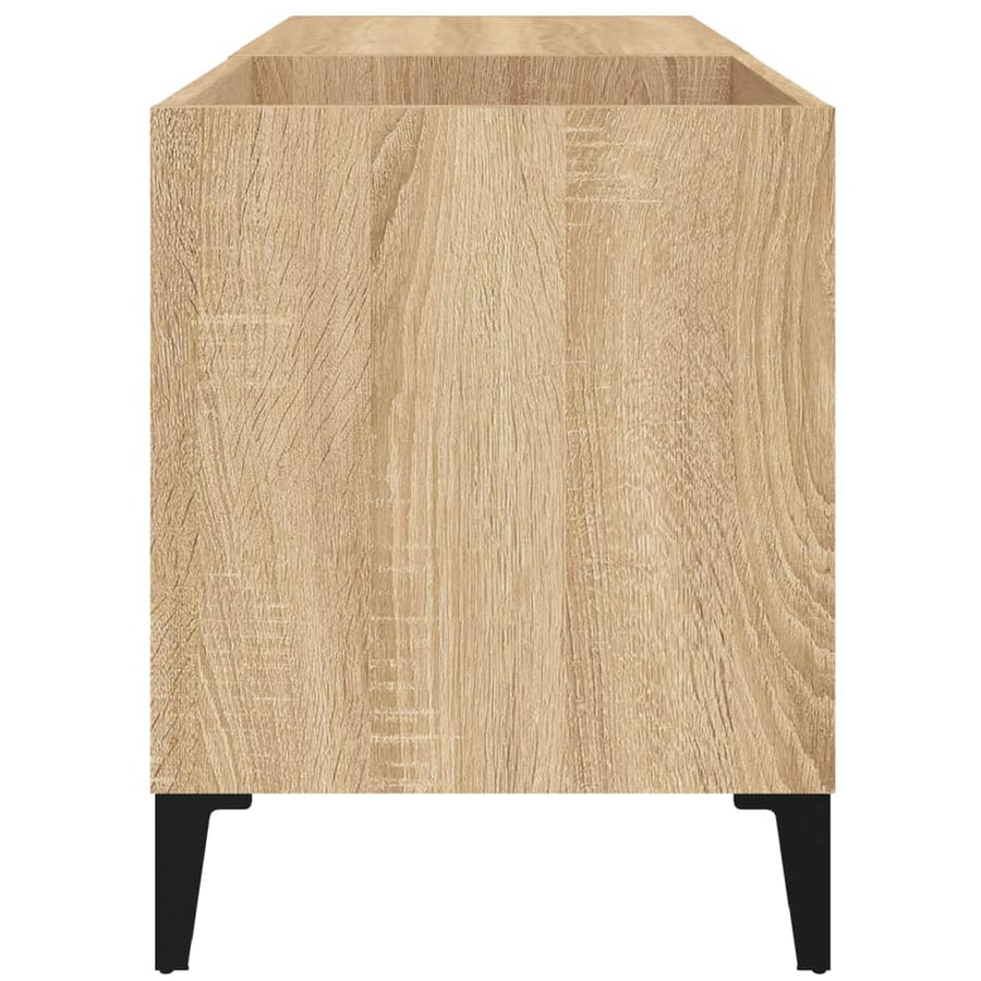 Platenkast 84,5X38X48 Cm Bewerkt Hout Kleurig 84.5 x 38 x 48 cm Sonoma eiken