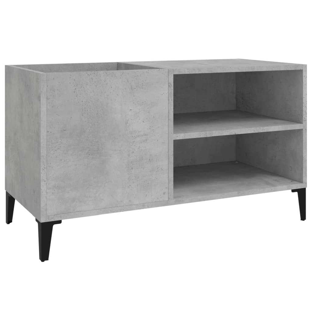 Platenkast 84,5X38X48 Cm Bewerkt Hout Betongrijs