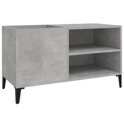 Platenkast 84,5X38X48 Cm Bewerkt Hout Betongrijs