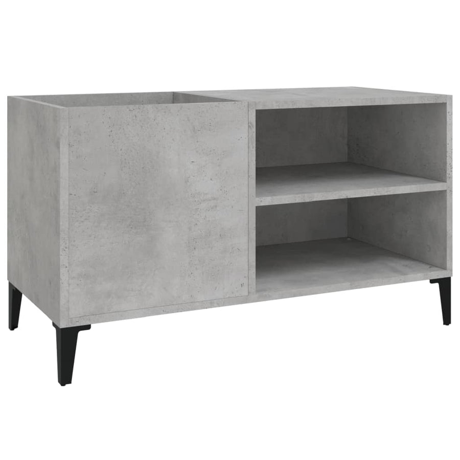 Platenkast 84,5X38X48 Cm Bewerkt Hout Betongrijs