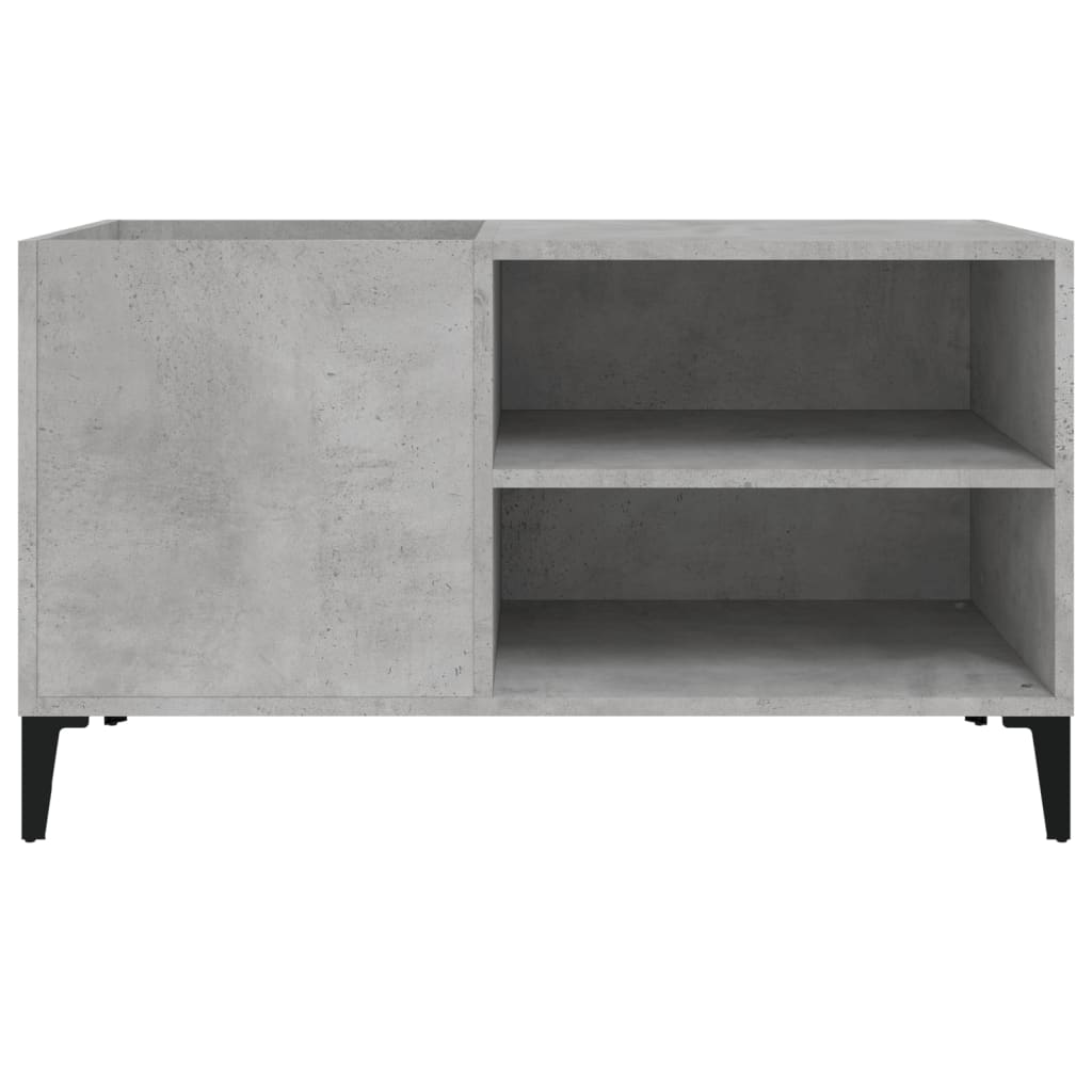 Platenkast 84,5X38X48 Cm Bewerkt Hout Betongrijs