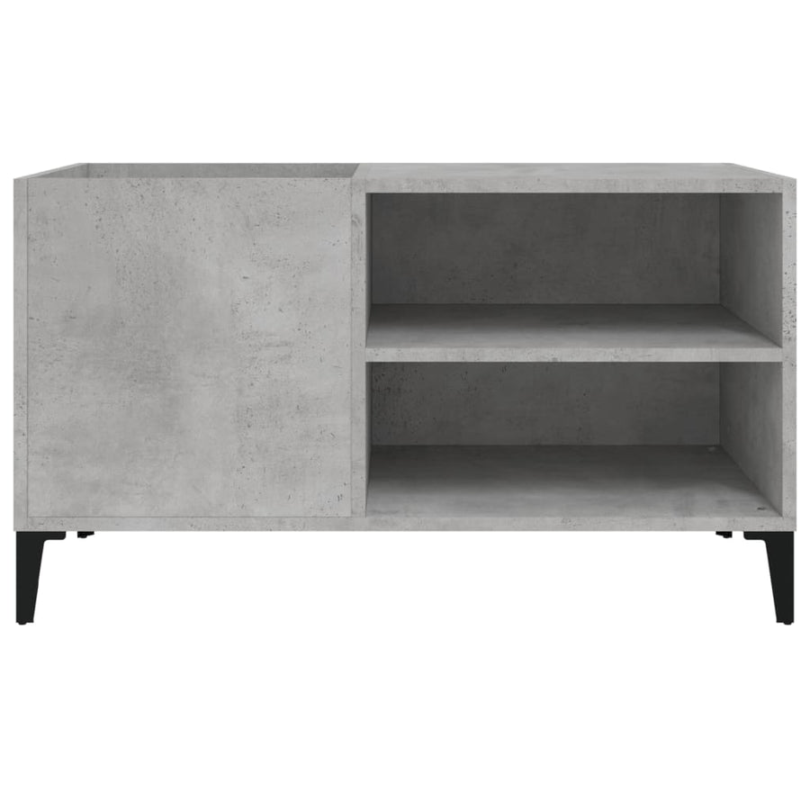 Platenkast 84,5X38X48 Cm Bewerkt Hout Betongrijs