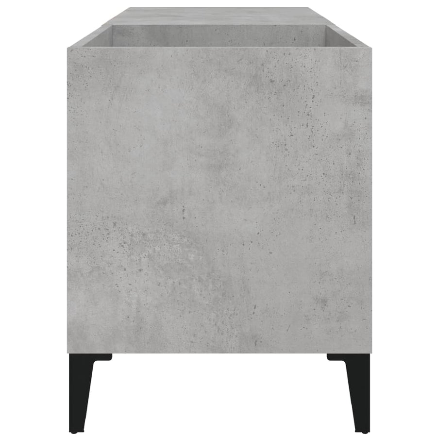 Platenkast 84,5X38X48 Cm Bewerkt Hout Betongrijs
