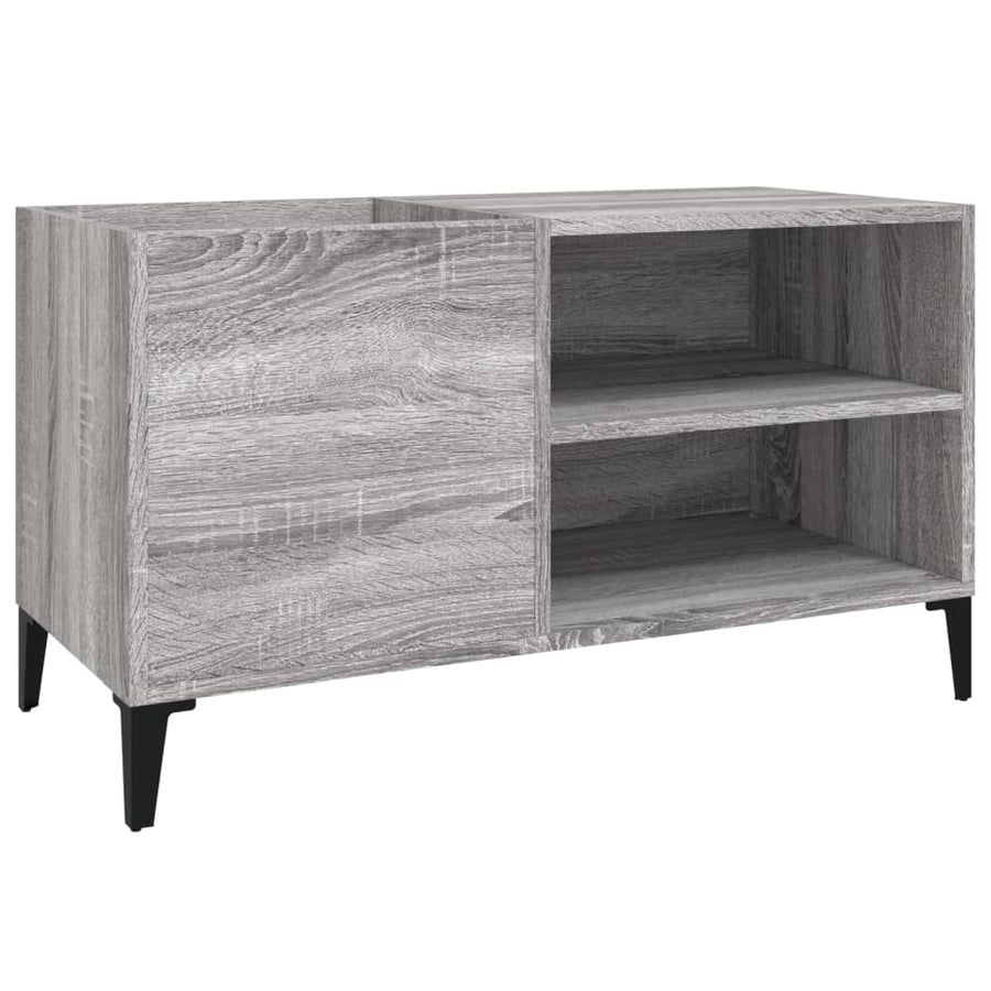 Platenkast 84,5X38X48 Cm Bewerkt Hout Grijs Sonoma Eikenkleurig