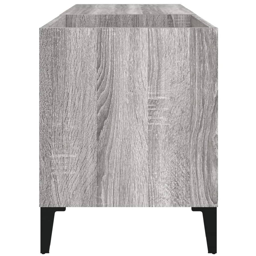 Platenkast 84,5X38X48 Cm Bewerkt Hout Grijs Sonoma Eikenkleurig